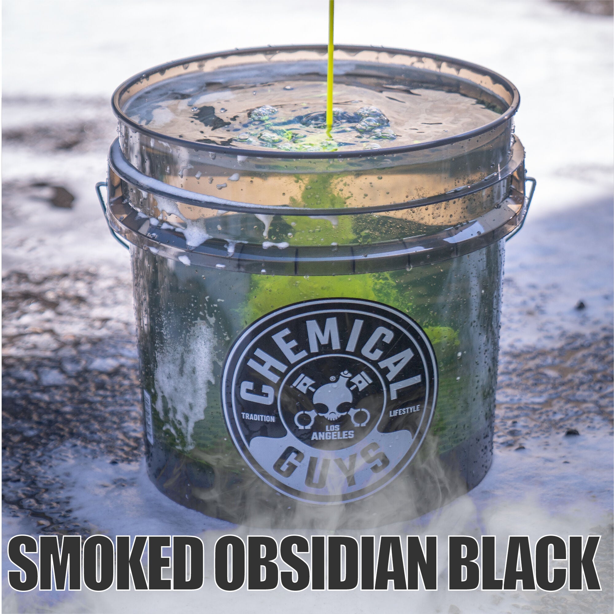 Heavy Duty Ultra Clear Detailing Bucket. 4.25 Gal. Smoked Obsidian Black - Image 3
