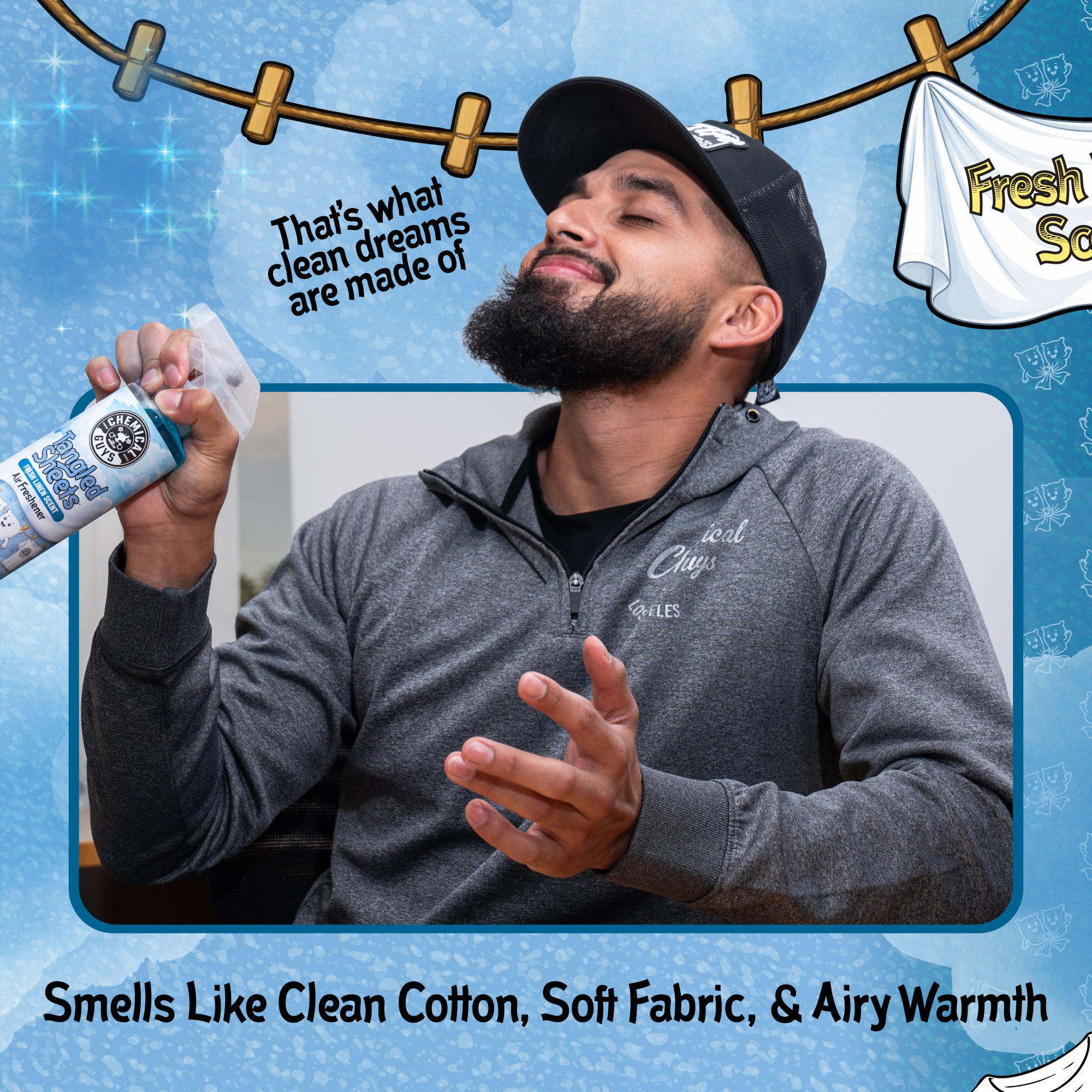 Tangled Sheets Fresh Linen Scent Air Freshener Spray - Image 3
